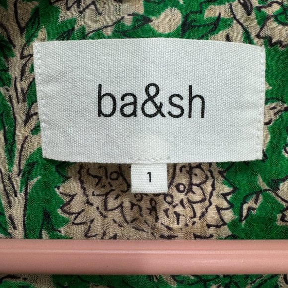 ba&sh Green and Cream Midi Dress - Picture 3 of 4